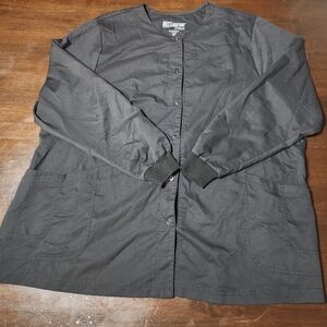 Grey's Anatomy Black Scrub Top Jacket 4XL